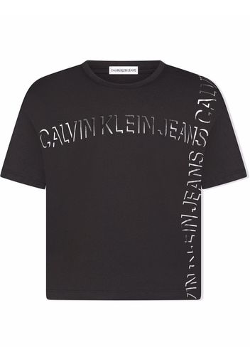 Calvin Klein Kids T-Shirt mit Logo-Print - Schwarz