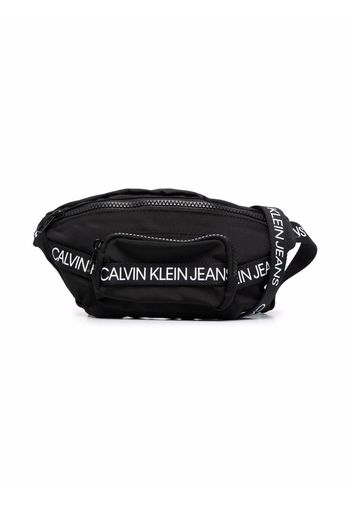 Calvin Klein Kids logo-tape belt bag - Schwarz