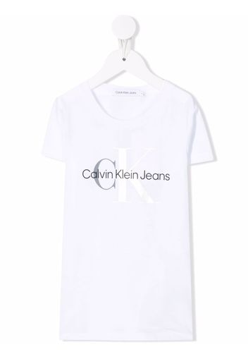 Calvin Klein Kids logo print jersey T-shirt - Weiß