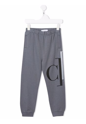 Calvin Klein Kids logo-print track pants - Grau