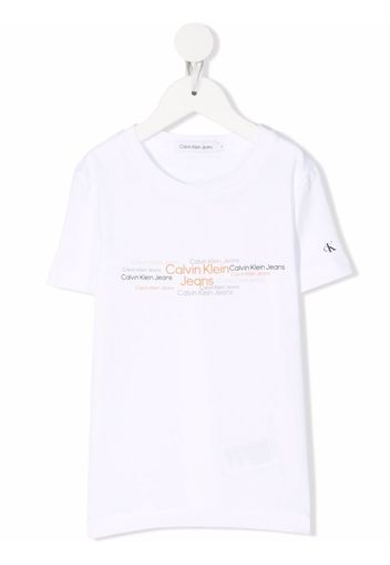 Calvin Klein Kids logo-print cotton T-shirt - Weiß