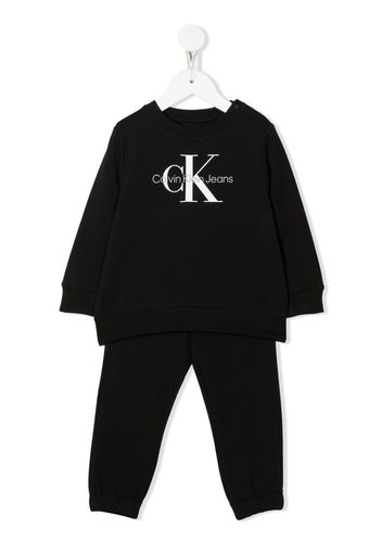 Calvin Klein Kids logo-print tracksuit set - Schwarz