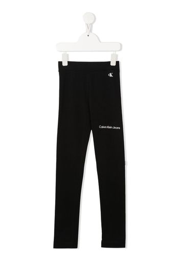 Calvin Klein Kids logo-print leggings - Schwarz