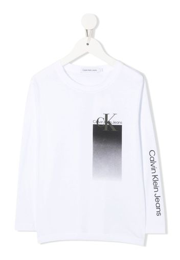 Calvin Klein Kids logo-print long-sleeve top - Weiß