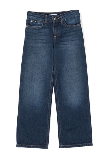 Calvin Klein Kids straight-leg denim trousers - Blau