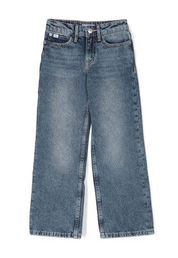 Calvin Klein Kids light-wash straight-leg jeans - Blau