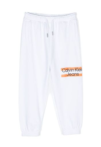 Calvin Klein Kids logo-print cotton track pants - Weiß