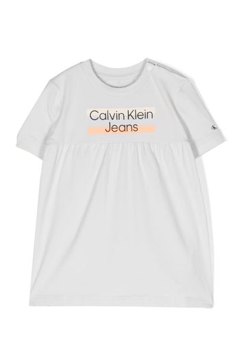 Calvin Klein Kids logo-print short-sleeve T-shirt - Grau