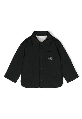 Calvin Klein Kids Hemdjacke mit Logo-Patch - Schwarz