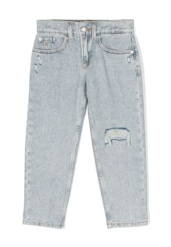 Calvin Klein Kids distressed-detail denim jeans - Blau