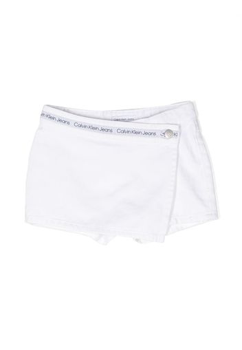 Calvin Klein Kids mid-rise denim skort - Weiß