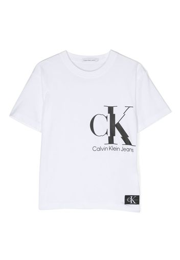 Calvin Klein Kids logo-print short-sleeved T-shirt - Weiß