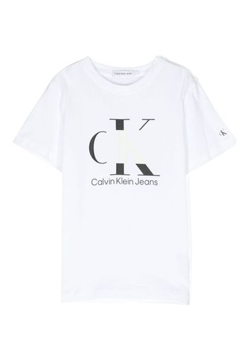 Calvin Klein Kids logo-print cotton T-shirt - Weiß