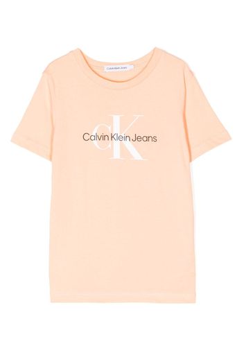 Calvin Klein Kids logo-print short-sleeve T-shirt - Orange