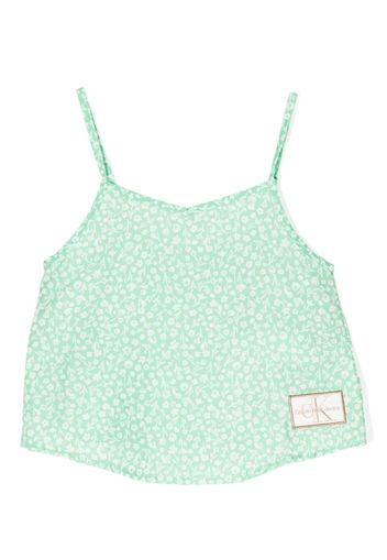 Calvin Klein Kids floral-print tank top - Grün