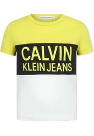 Calvin Klein Kids T-Shirt in Colour-Block-Optik - Gelb