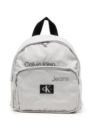Calvin Klein Kids logo-print geometric-pattern backpack - Grau