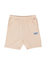 Calvin Klein Kids logo-print cotton shorts - Nude