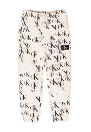 Calvin Klein Kids monogram-pattern jersey pant - Nude