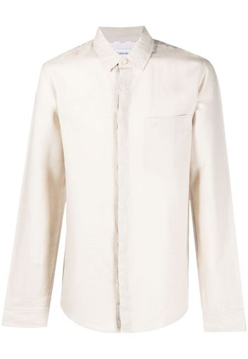 Calvin Klein long-sleeve pocket shirt - Nude