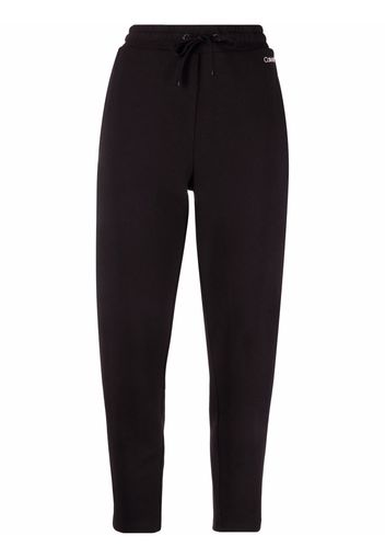 Calvin Klein logo-print tapered joggers - Schwarz