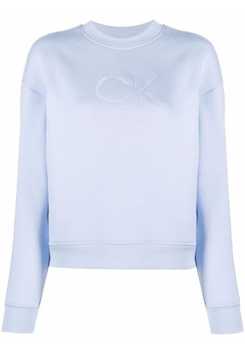 Calvin Klein logo-print sweatshirt - Blau