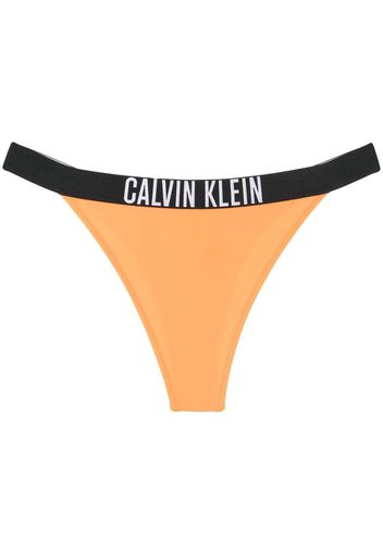 Calvin Klein logo-waistband detail bikini bottoms - Orange