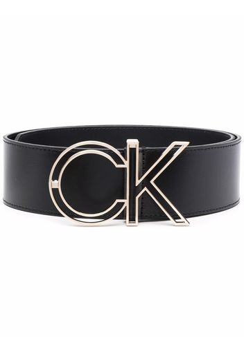 Calvin Klein logo buckle belt - Schwarz