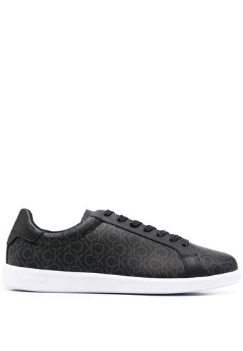 Calvin Klein low-top leather trainers - Schwarz