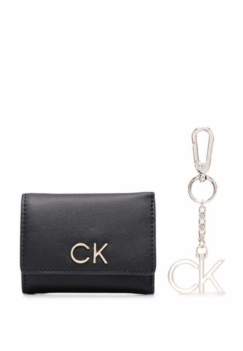 Calvin Klein tri-fold wallet-keychain set - Schwarz