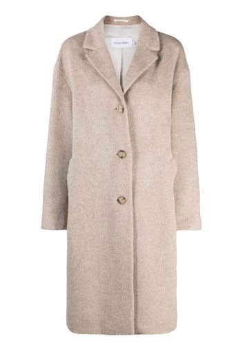 Calvin Klein single-breasted midi coat - Nude