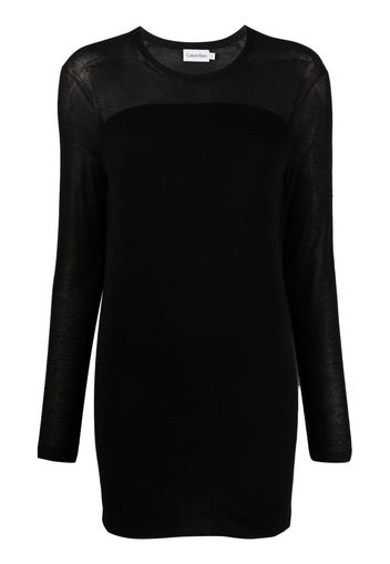 Calvin Klein long-sleeve sweater dress - Schwarz