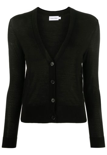 Calvin Klein Semi-transparenter Cardigan - Schwarz