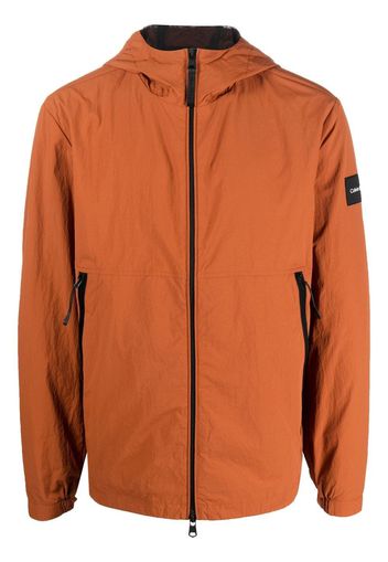 Calvin Klein lightweight hooded zip-up jacket - Braun