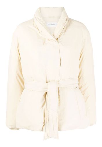 Calvin Klein down wrap puffer jacket - Nude