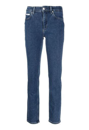 Calvin Klein mid-rise slim-fit jeans - Blau