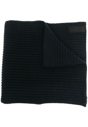 Calvin Klein ribbed-knit cashmere-wool scarf - Schwarz