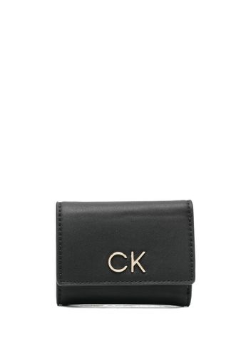Calvin Klein logo-plaque tri-fold wallet - Schwarz