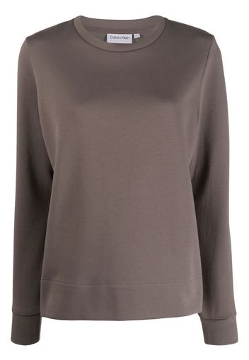 Calvin Klein logo crew-neck jumper - Braun