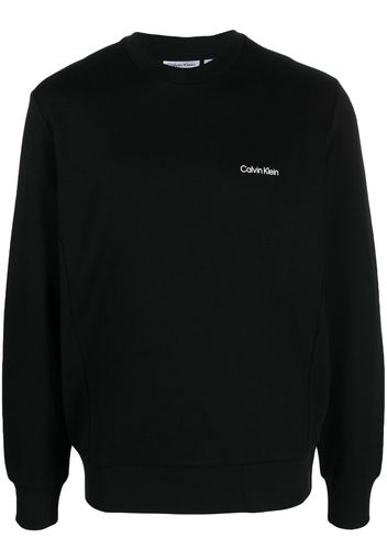 Calvin Klein logo-print cotton-blend sweatshirt - Schwarz