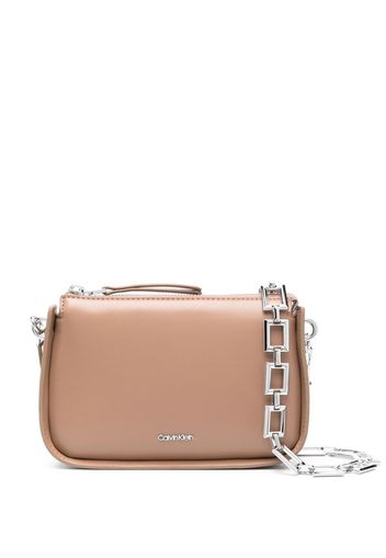 Calvin Klein chain-strap crossbody bag - Nude