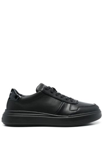 Calvin Klein flatform leather sneakers - Schwarz