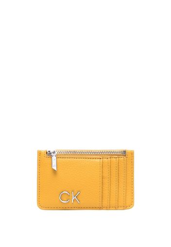 Calvin Klein leather logo-lettering cardholder - Gelb