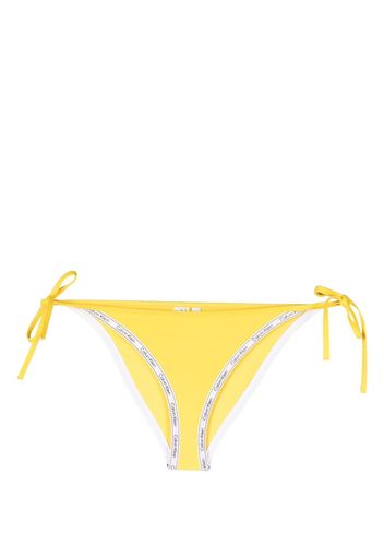 Calvin Klein logo-print strap bikini bottoms - Gelb