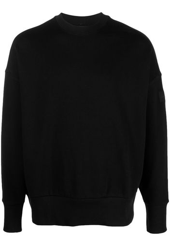 Calvin Klein logo-patch crew-neck sweatshirt - Schwarz