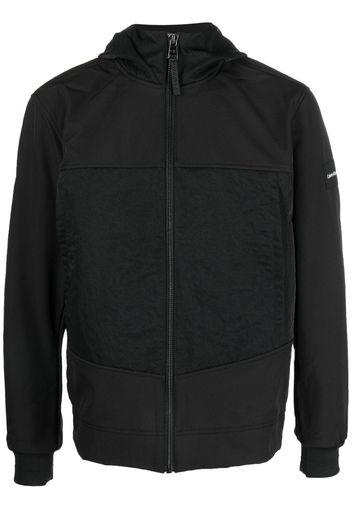 Calvin Klein heavy-crinkle hooded jacket - Schwarz