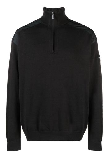 Calvin Klein cotton-blend quarter-zip jumper - Schwarz