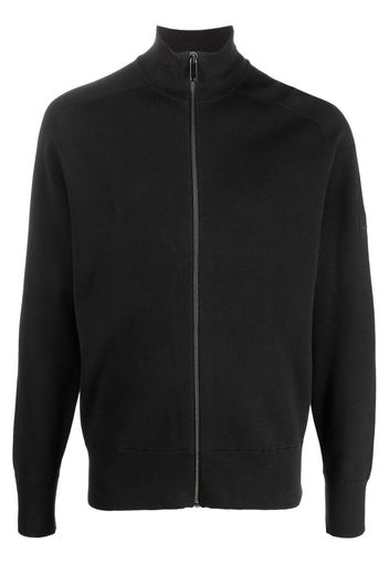 Calvin Klein high-neck zip cardigan - Schwarz