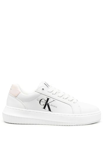 Calvin Klein logo-print lace-up sneakers - Weiß