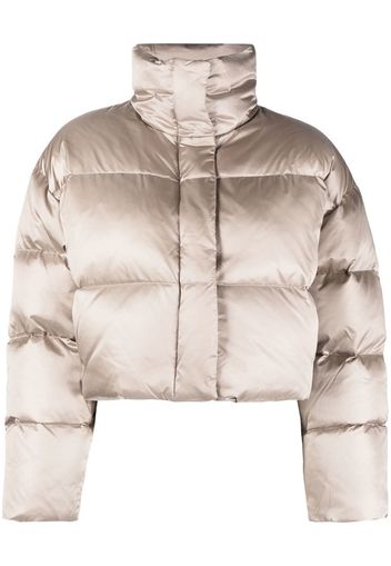 Calvin Klein cropped puffer jacket - Nude